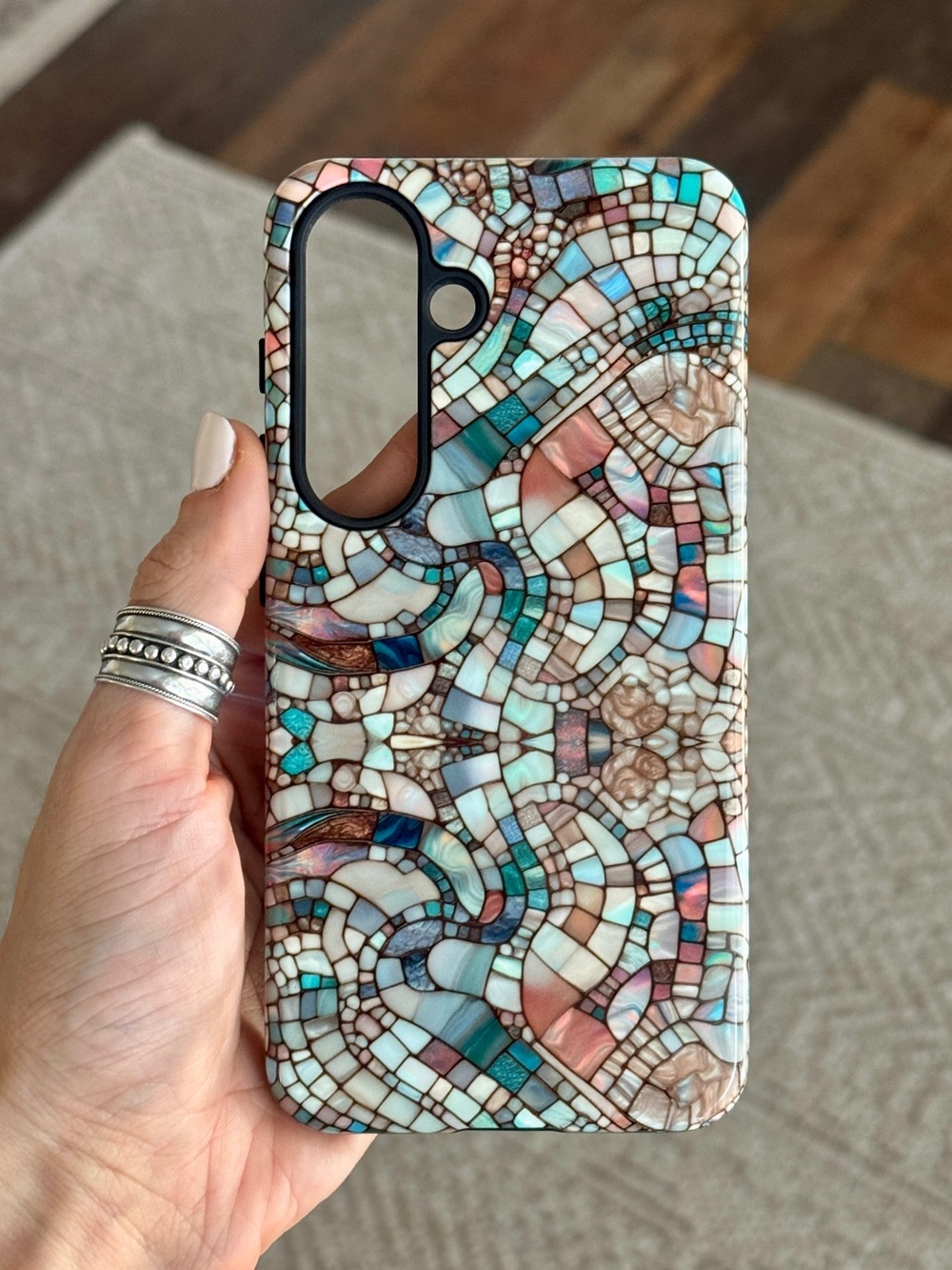 Mermaid Stained Glass Mosaic Tough Phone Case For Galaxy S25